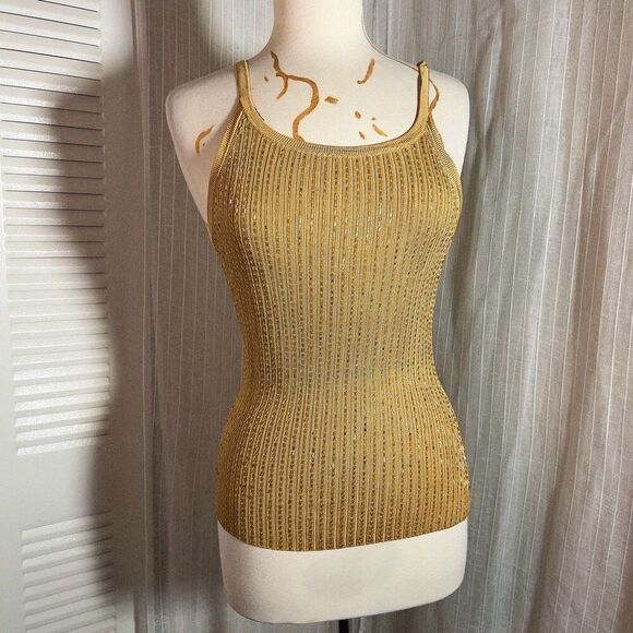 Adrianna Papéll | Women’s | Cardigans | XL | Vintage Gold Beaded Textured 2 Piec - Picture 2 of 6